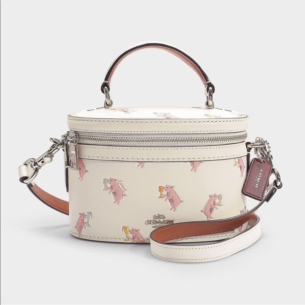 **Limited edition** coach pig print trail bag